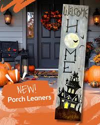 Welcome Home Haunted House Porch Leaner